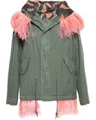 Mr & Mrs Furs Feather Embroidered Parka - Lyst