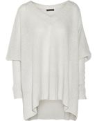 Donna Karan New York Draped Cashmere and Silk-blend Sweater - Lyst