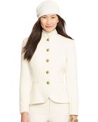 Lauren by Ralph Lauren Peplum Military Jacket - Lyst