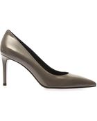 Saint Laurent Paris Leather Pumps - Lyst