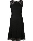 Nina Ricci Lace Insert Dress - Lyst