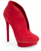 B Brian Atwood Fortosa Leather Platform Ankle Boots - Lyst