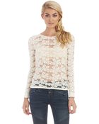 Free People Floral Stretch Pullover - Lyst