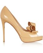 Valentino Bow-Embellished Patent-Leather Pumps - Lyst