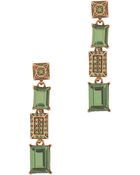 Oscar de la Renta Crystal Baguette Drop Earring - Lyst