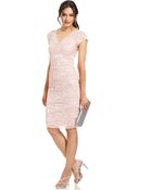 Marina Cap-Sleeve Lace Dress - Lyst