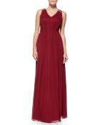 Phoebe Sleeveless Beaded-Back Silk Gown - Lyst