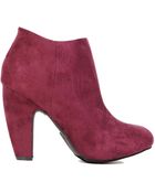 Akira Vegan Suede Ankle Bootie - Lyst