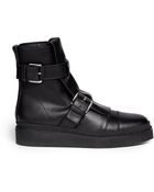Marni Concealed Laceup Buckle Combat Boots - Lyst