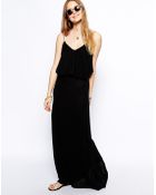 Asos Frill Maxi Beach Dress - Lyst