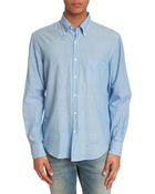 Gant Rugger Selvage Madras Blue Shirt - Lyst