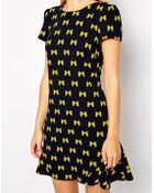 Oasis Bow Java Shift Dress - Lyst