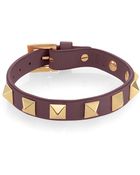 Valentino Rockstud Small Leather Bracelet - Lyst