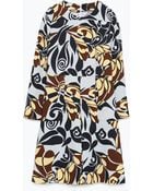 Zara Printed Dress - Lyst