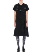 Comme Des Garçons Plait Detail Wool-blend Dress - Lyst