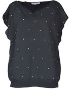 Balmain Wide-Neck Cotton Sweatshirt - Lyst