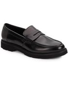 Giorgio Armani Leather Penny Loafers - Lyst