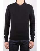Dolce & Gabbana Maglia Scollo A V Nero - Lyst