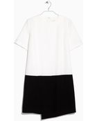 Mango Contrast Bodice Dress - Lyst