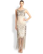 Haute Hippie Sequin Fringe-Trim Gown - Lyst