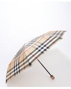Burberry Beige Nova Check Pattern Compact Umbrella - Lyst