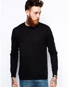 Asos Crew Neck Jumper In Cotton - Lyst