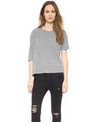 Oak Drop Shoulder Tee - Heather Grey - Lyst