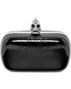 Alexander McQueen Ivy Patent Leather Skull Box Clutch - Lyst