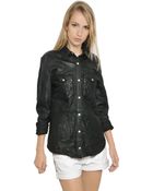 Etoile Isabel Marant Washed Nappa Leather Shirt - Lyst