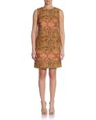 Dolce & Gabbana Sleeveless Mosaic Shift Dress - Lyst