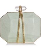 Marchesa Iris Lizard Box Clutch Bag - Lyst
