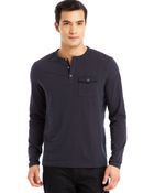 Kenneth Cole Reaction Buttonpocket Henley - Lyst