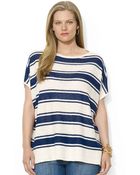 Lauren by Ralph Lauren Plus Short-Sleeve Linen Sweater - Lyst