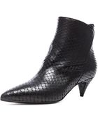 Saint Laurent Python Effect Cat Boot - Lyst