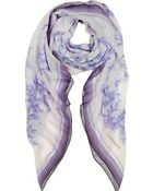 Laura Biagiotti Ornamental And Floral Silk Shawl - Lyst