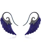Noor Fares Fly Me To The Moon Lapis Lazuli Wing Earrings - Lyst