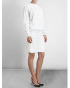 Chloé Textured Dress with Fringe Detail - Lyst