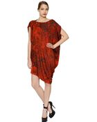Vivienne Westwood Anglomania Draped Printed Viscose Jersey - Lyst