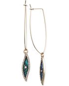 Rachel Rachel Roy Gold-Tone Crystal And Abalone Evil Eye Earrings - Lyst