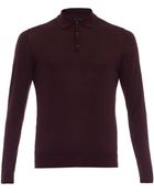 Lanvin Long-Sleeved Polo Sweater - Lyst