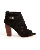 Dv By Dolce Vita Black Faux Suede Perforated Detail 'Marana' Ankle Boots - Lyst