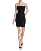 Dolce & Gabbana Strapless Ruched Sequin Dress - Lyst