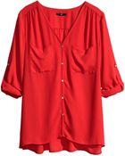 H&M V-Neck Blouse - Lyst