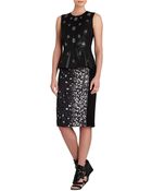 BCBGMAXAZRIA Beatrice Sleeveless Embellished Peplum Top - Lyst