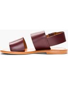 Marni Oxblood Leather Sandals - Lyst