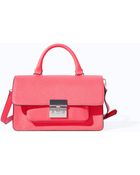 Zara Saffiano Messenger Bag - Lyst
