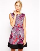 Oasis Painterly Floral Skater Dress - Lyst