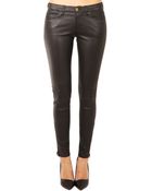 Current/Elliott Ankle Zip Skinny Leather Pant - Lyst