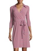 Laundry By Shelli Segal Chain-Print Knit Wrap Dress - Lyst