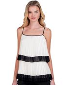 Badgley Mischka Pleated Tier Top - Lyst